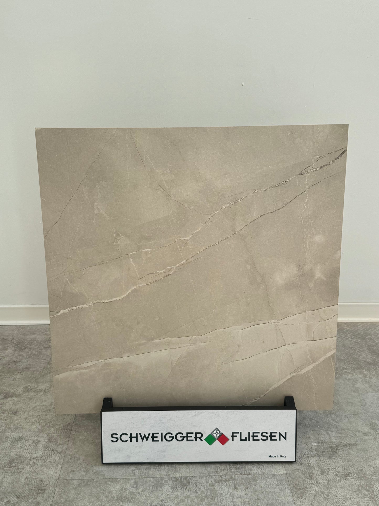 Feinsteinzeug-Fliese in Natursteinoptik – Hellgrau, Matt, 60x60 cm