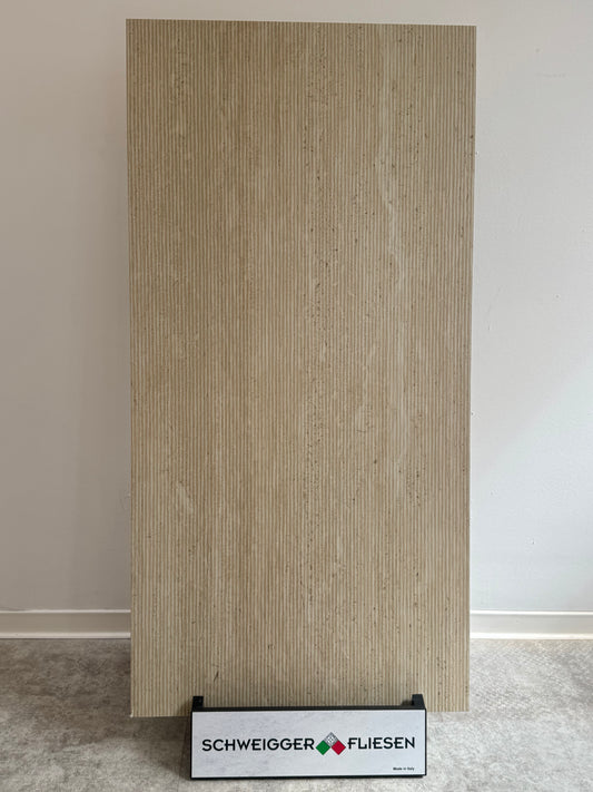 Feinsteinzeugfliese – 60x120 cm, matt, Sandbeige mit natürlicher Steinstruktur (R9) PREIS PRO mq2